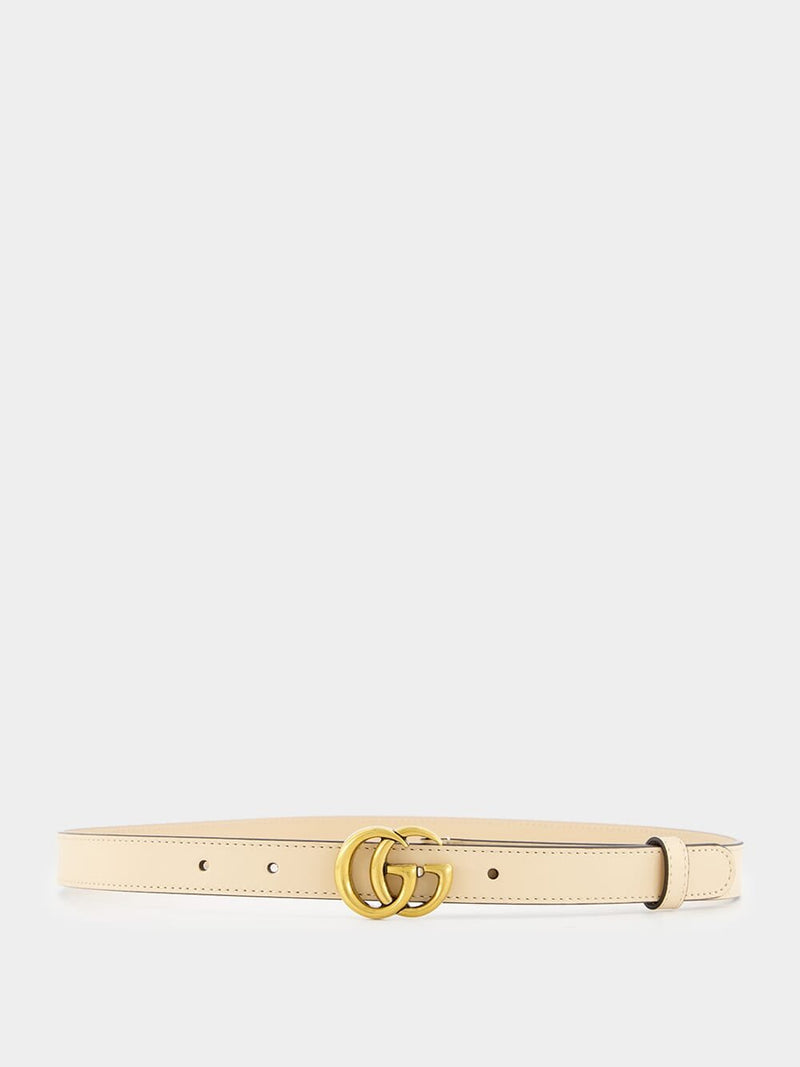 GucciGG Marmont Thin Leather Belt at Fashion Clinic