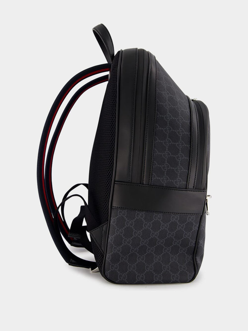 Supreme black 2025 leather backpack