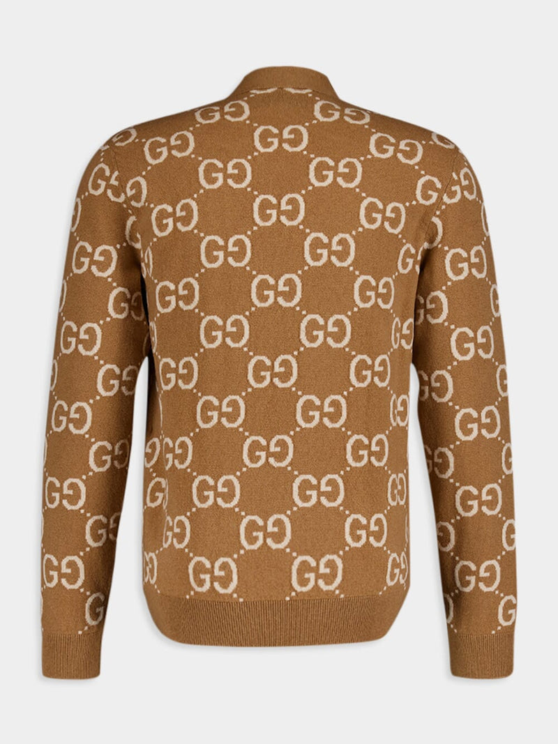 GucciGG Wool Jacquard Cardigan at Fashion Clinic