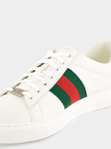 GucciGreen and Red Web Ace Sneakers at Fashion Clinic
