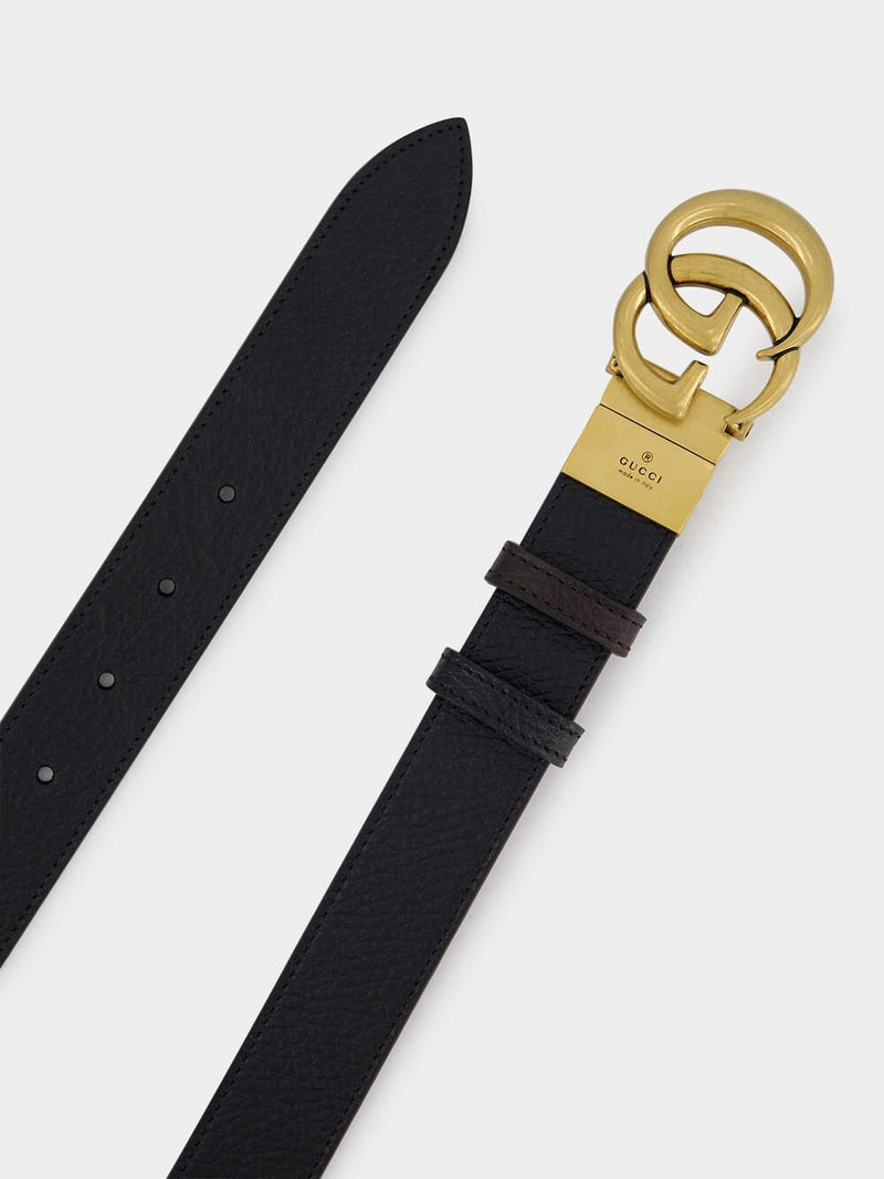 GucciGucci Reversible Belt With Double G Buckle at Fashion Clinic