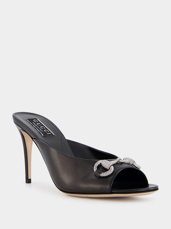 GucciHorsebit Mid-Heel Slide Sandal at Fashion Clinic