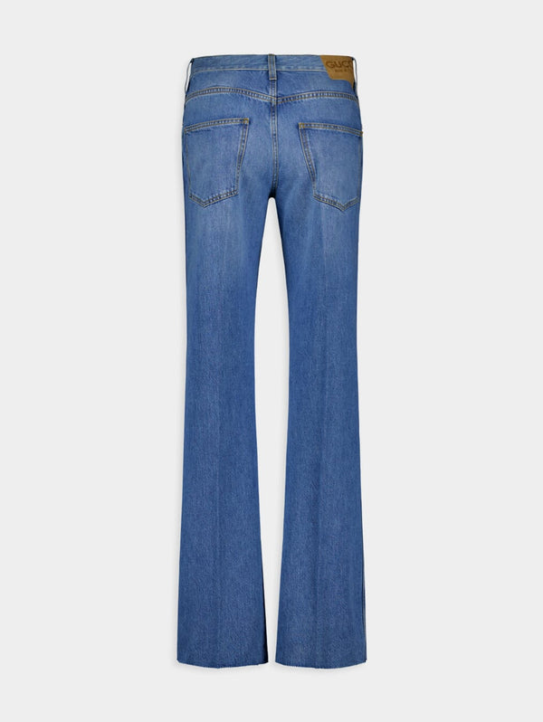 GucciHorsebit Washed Denim Jeans at Fashion Clinic