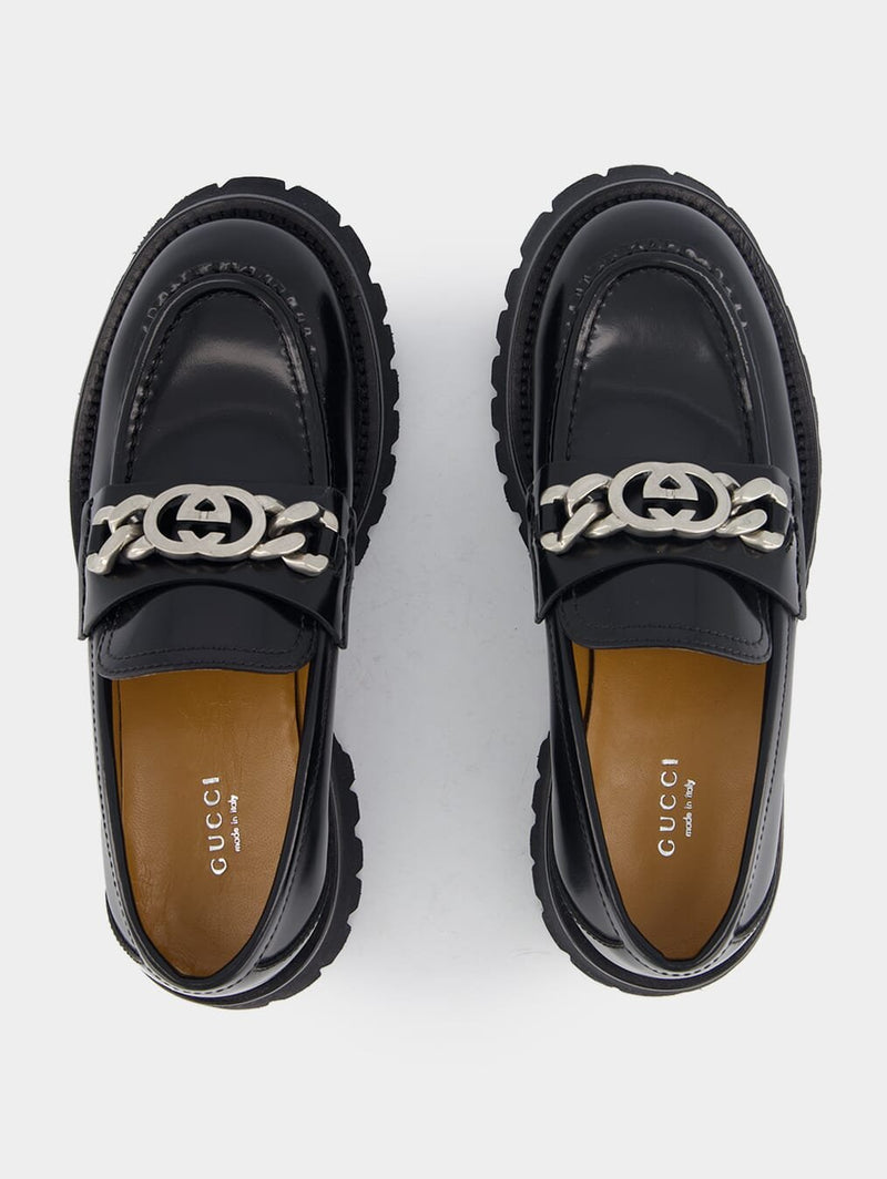 GucciInterlocking G Lug Sole Leather Loafers at Fashion Clinic