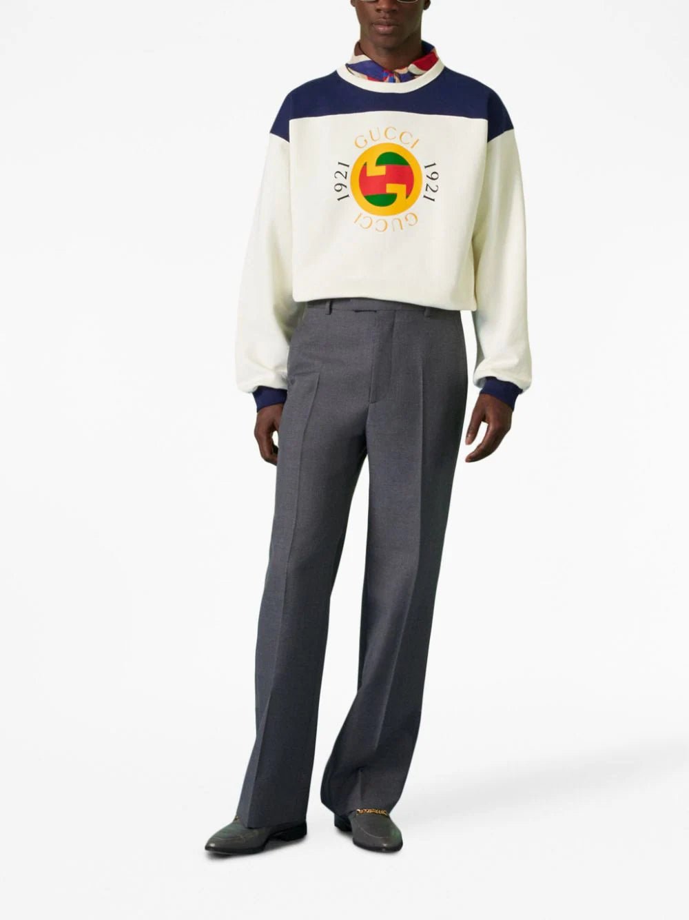 Interlocking G striped cotton sweater