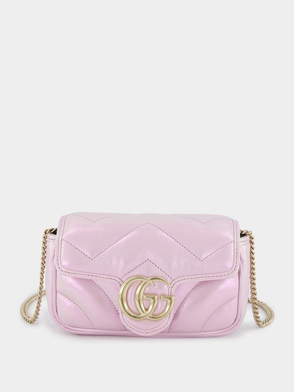 GucciIridescent Pink GG Marmont Bag at Fashion Clinic