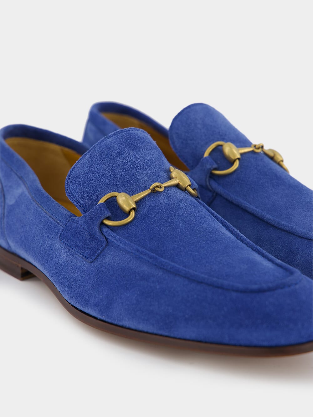 GUCCI Jordaan Blue Suede Loafers Fashion Clinic