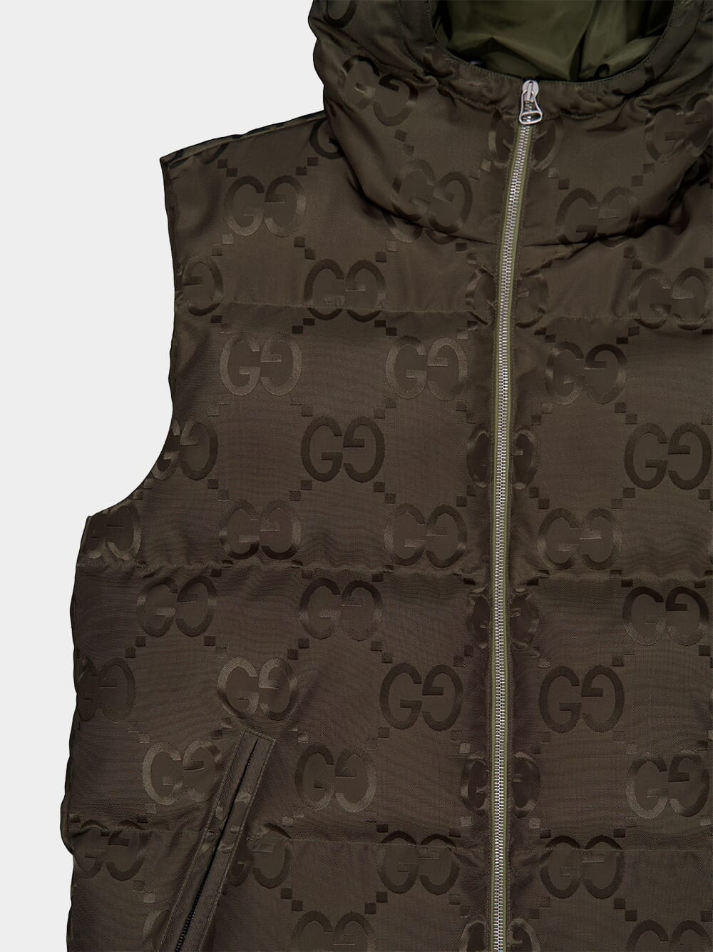 GucciJumbo GG Canvas Down Vest at Fashion Clinic