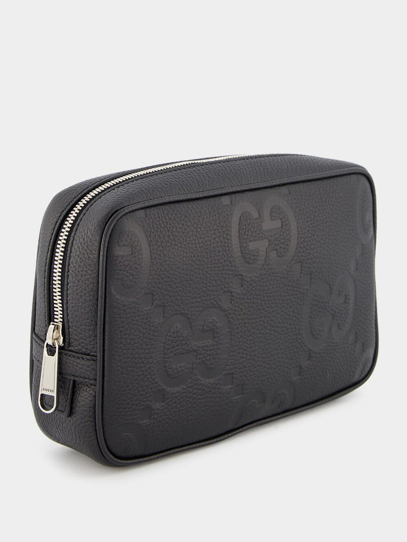 GucciJumbo GG Leather Wash Bag at Fashion Clinic