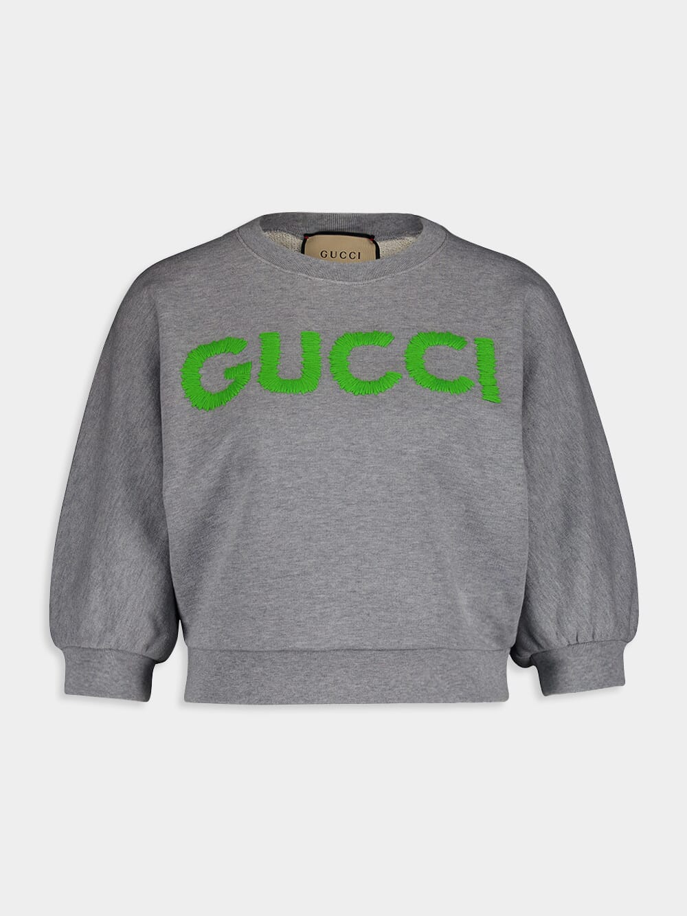 Gucci Knitted Effect Gucci Embroidery Sweatshirt Fashion Clinic
