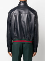 GucciLeather bomber jacket at Fashion Clinic