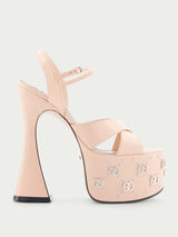 GucciLeather high heel sandals at Fashion Clinic