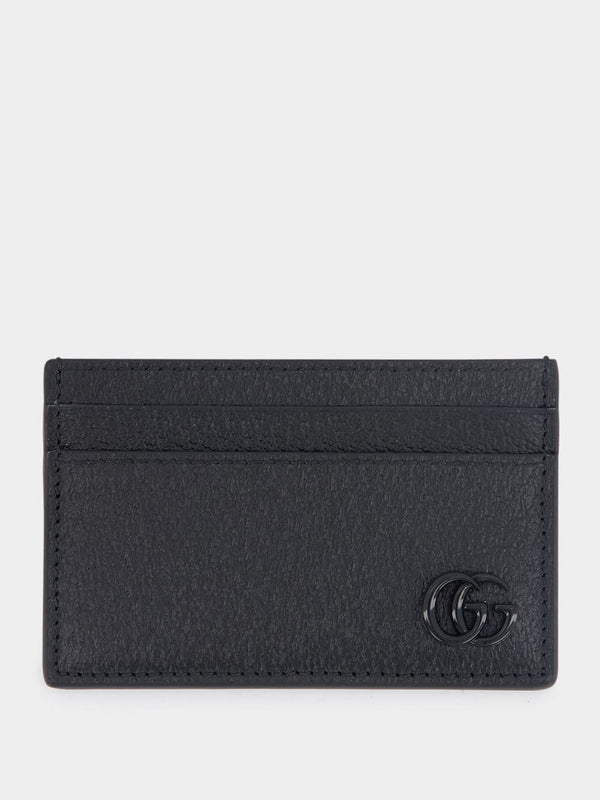 GucciMarmont Black Leather Card Holder at Fashion Clinic