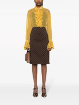 GucciMonogram Pattern Pencil Skirt at Fashion Clinic