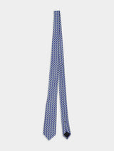 GucciRound Interlocking G Belts Print Silk Tie at Fashion Clinic