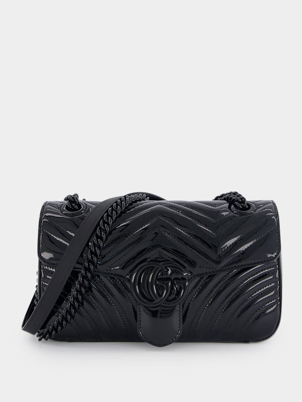 GucciSmall GG Marmont Patent-Leather Shoulder Bag at Fashion Clinic