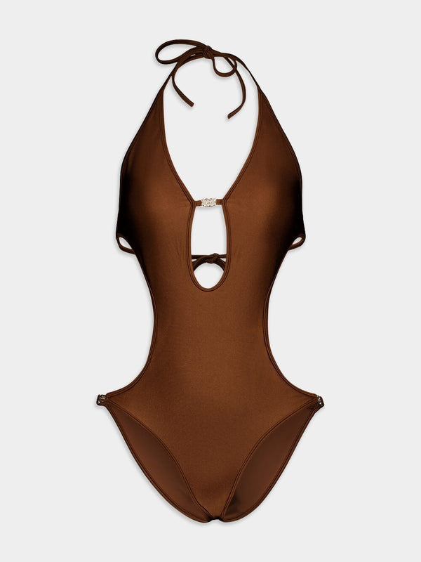 GucciSparkling Jersey Swimsuit With Interlocking G at Fashion Clinic
