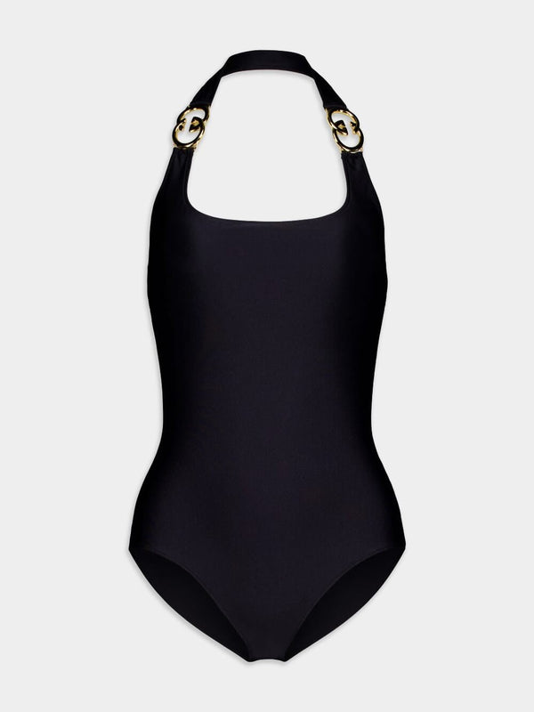 GucciSparkling Jersey Swimsuit With Interlocking G at Fashion Clinic
