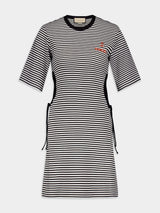 GucciStripe-Print T-Shirt Dress at Fashion Clinic