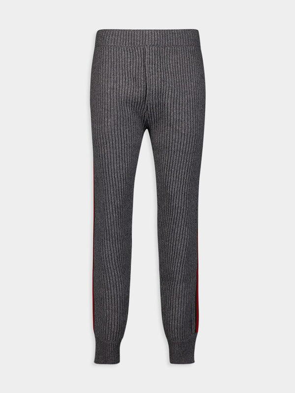GucciWeb-Stripe Cashmere Track Pants at Fashion Clinic