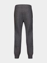 GucciWeb-Stripe Cashmere Track Pants at Fashion Clinic