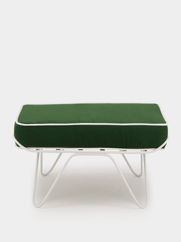 HonoréForest Green Croisette Outdoor Ottoman at Fashion Clinic