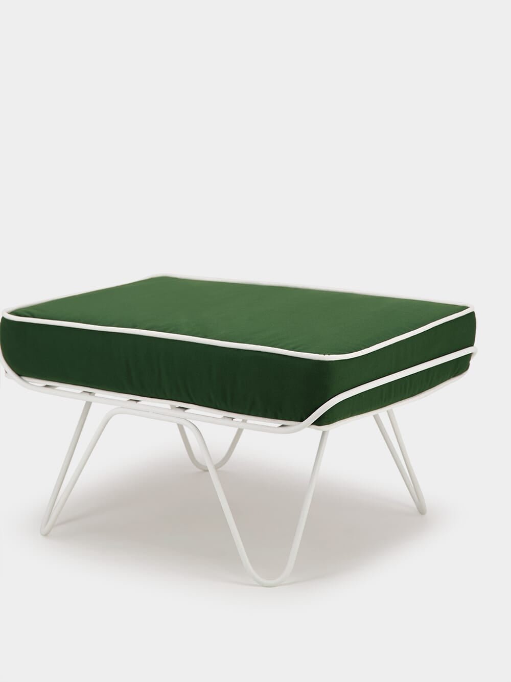 HonoréForest Green Croisette Outdoor Ottoman at Fashion Clinic