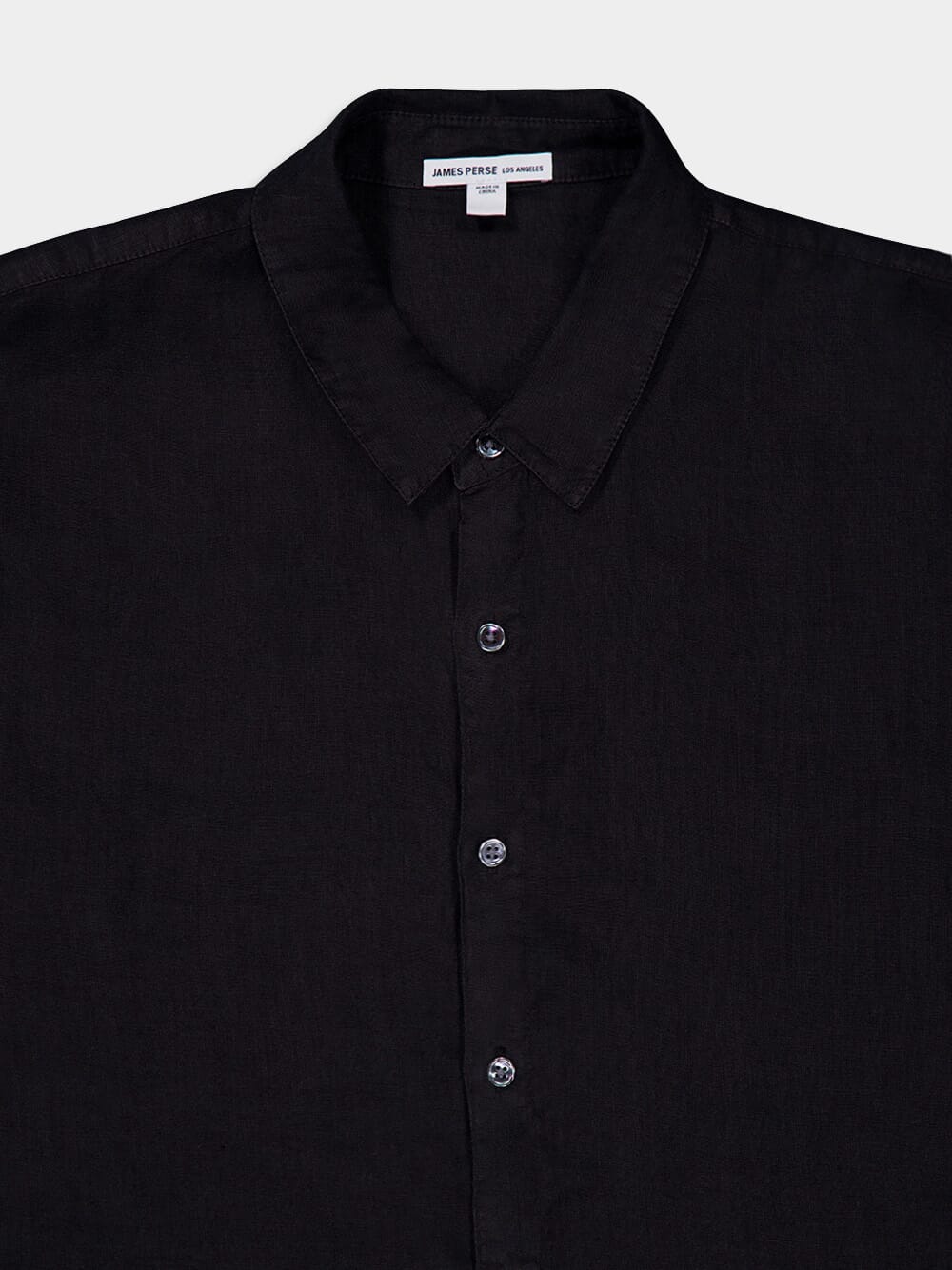 James PerseClassic Linen Black Shirt at Fashion Clinic