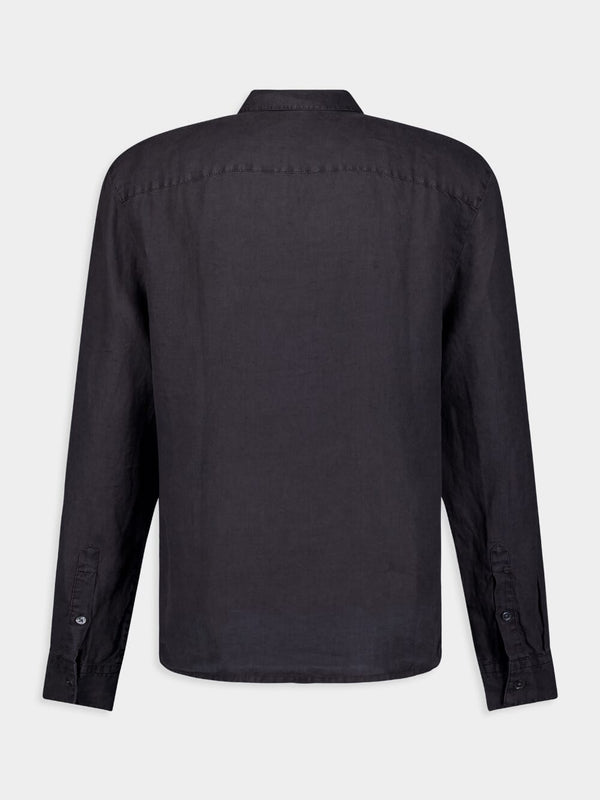 James PerseClassic Linen Dark Grey Shirt at Fashion Clinic