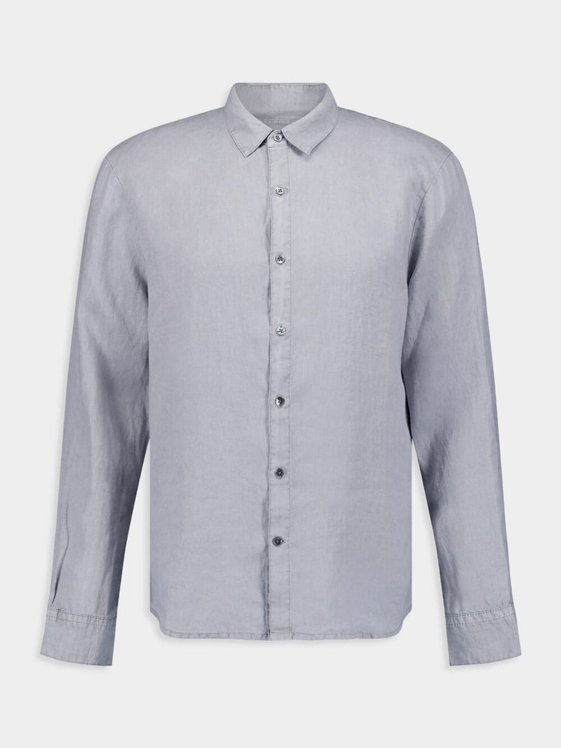 James PerseClassic Linen Grey Shirt at Fashion Clinic