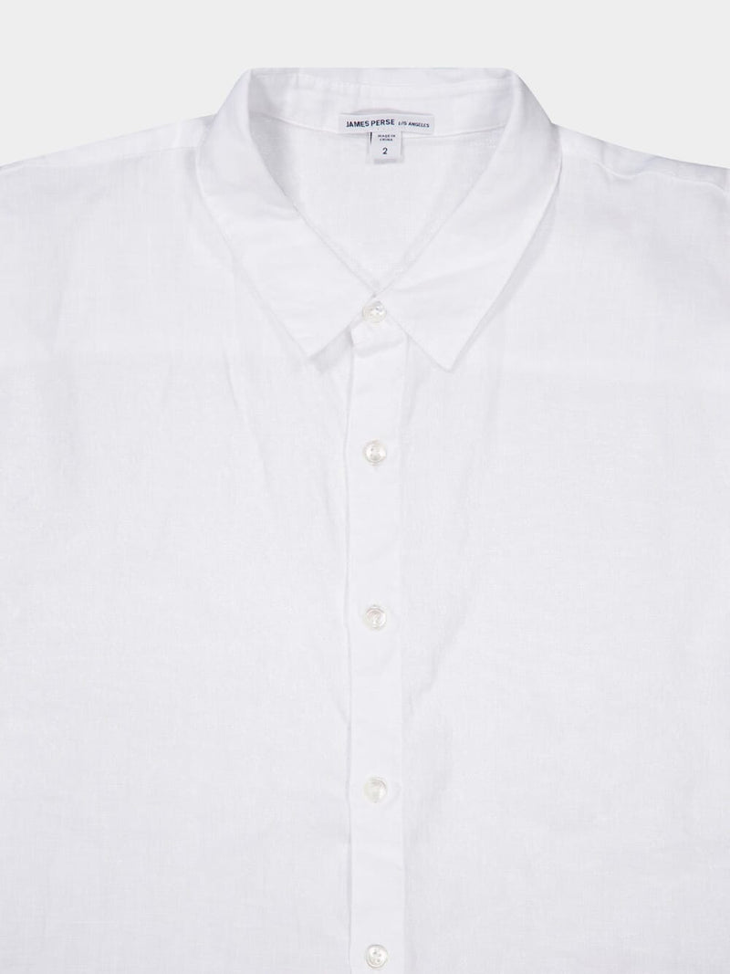 James PerseClassic Linen White Shirt at Fashion Clinic