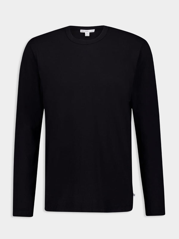 James PerseLong Sleeve Cotton Crew Neck at Fashion Clinic