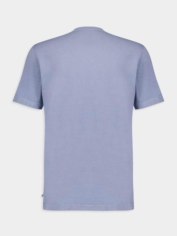 James PerseShort Sleeve Crew Neck Blue T-Shirt at Fashion Clinic