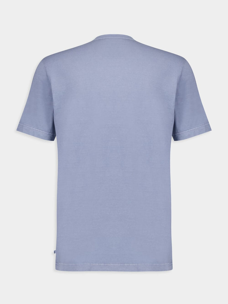 James PerseShort Sleeve Crew Neck Blue T-Shirt at Fashion Clinic