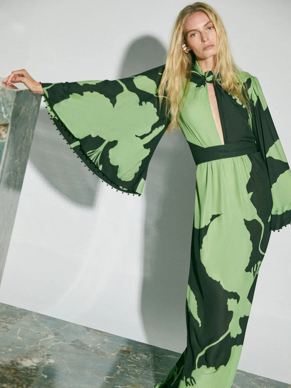 Johanna OrtizEarthy Elegance Silk Dress at Fashion Clinic