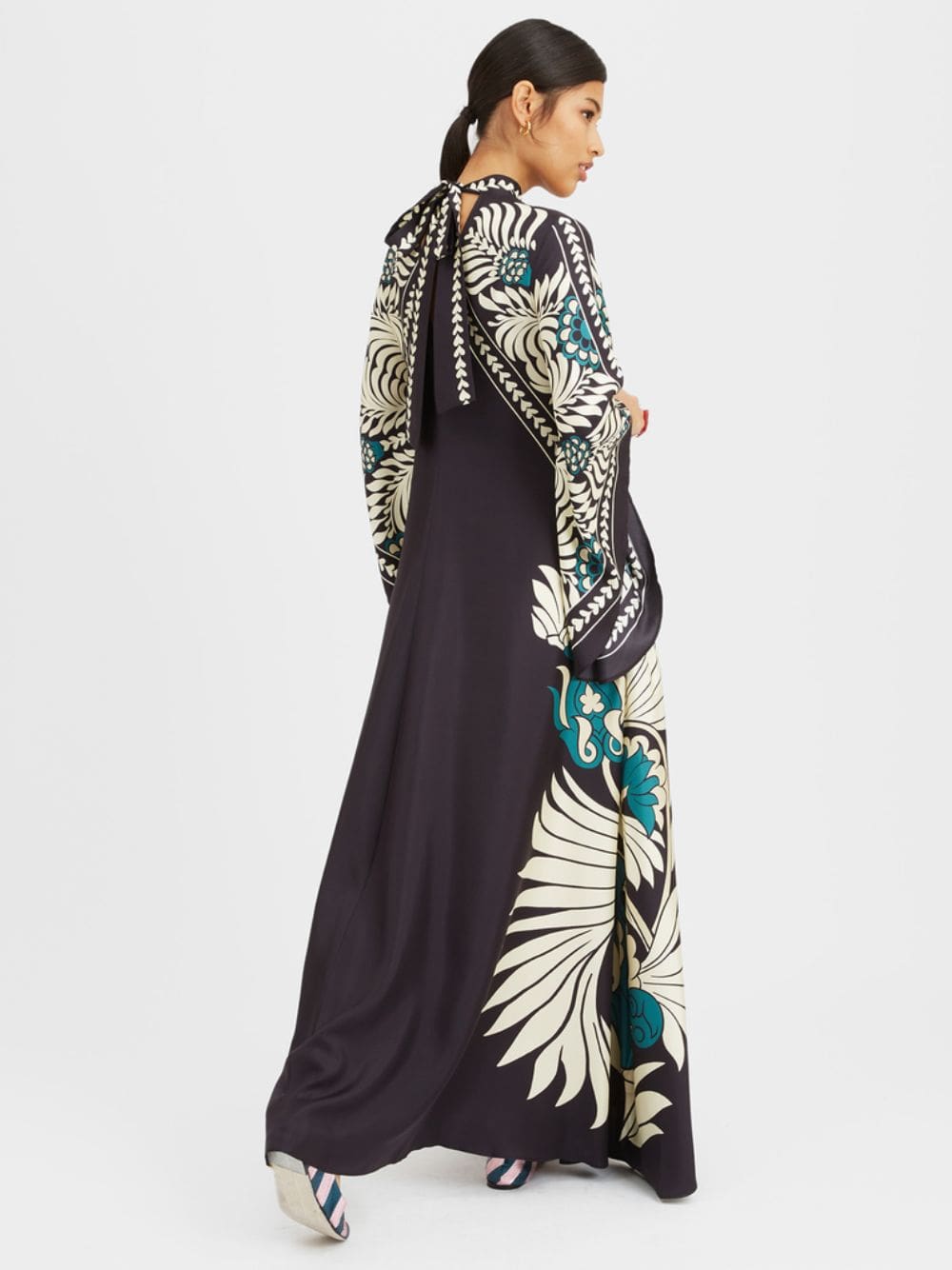 La DoubleJMagnifico Dress Mix Tiles Silk Dress at Fashion Clinic