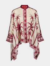 La DoubleJPalm Tree-Print Silk Shirt at Fashion Clinic