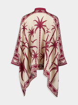 La DoubleJPalm Tree-Print Silk Shirt at Fashion Clinic