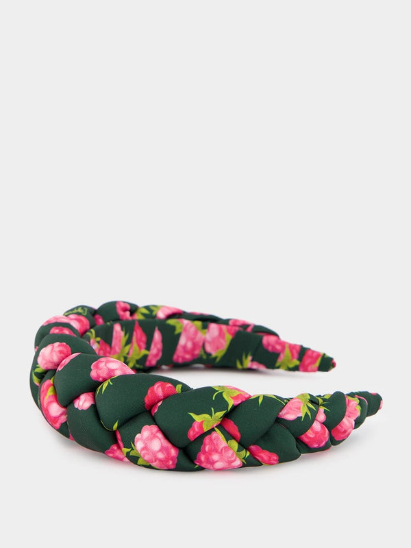La DoubleJRapunzel Green braided headband at Fashion Clinic