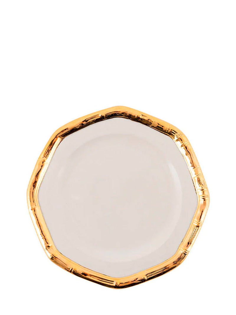 Les OttomansBamboo Gold Dessert Plate at Fashion Clinic