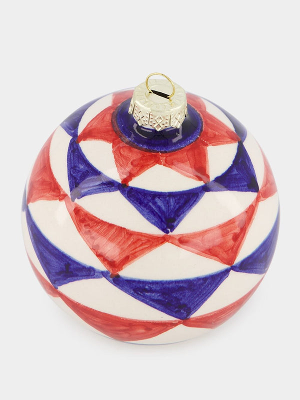 Les OttomansBlue and Red 8cm Christmas Ball at Fashion Clinic