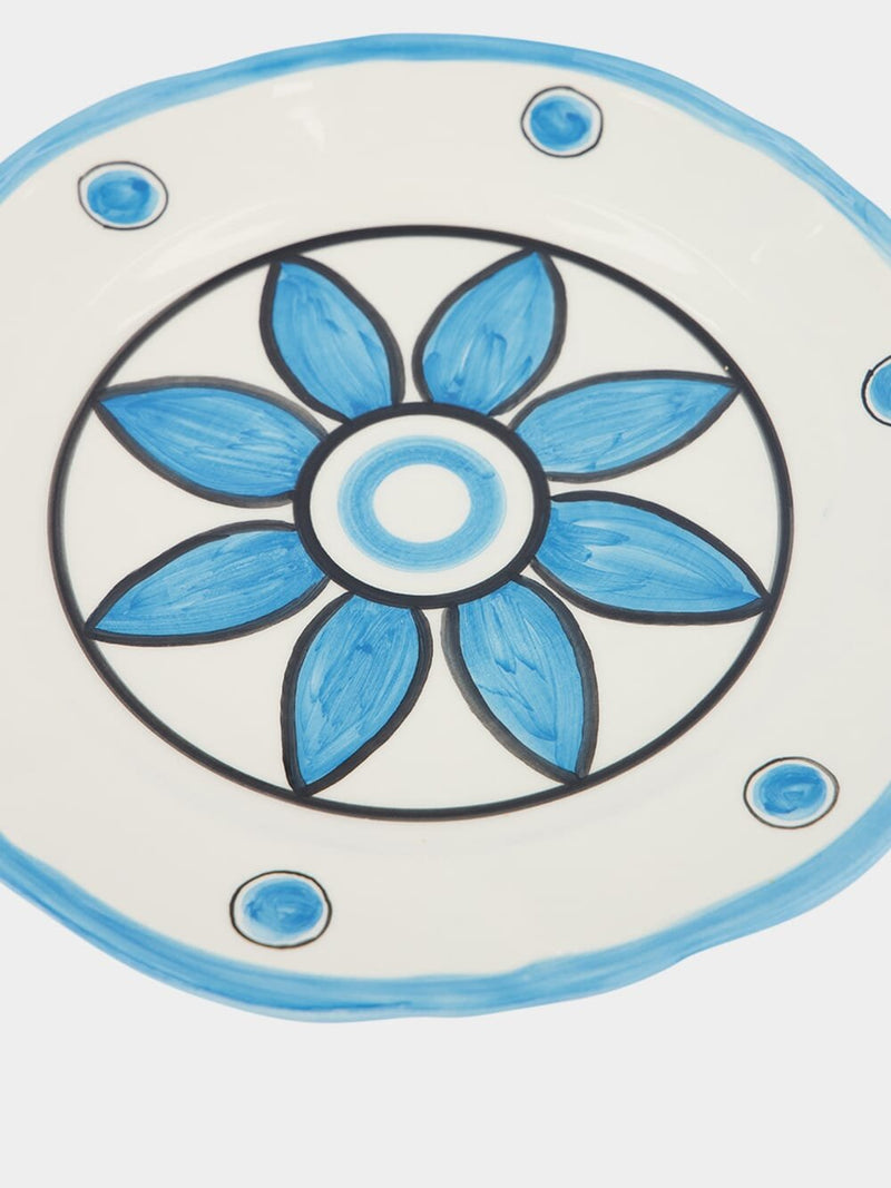 Les OttomansFloral-Print Ceramic Dessert Plate at Fashion Clinic
