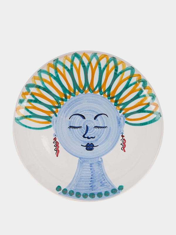 Les OttomansHand-Painted Face Dinner Plate at Fashion Clinic