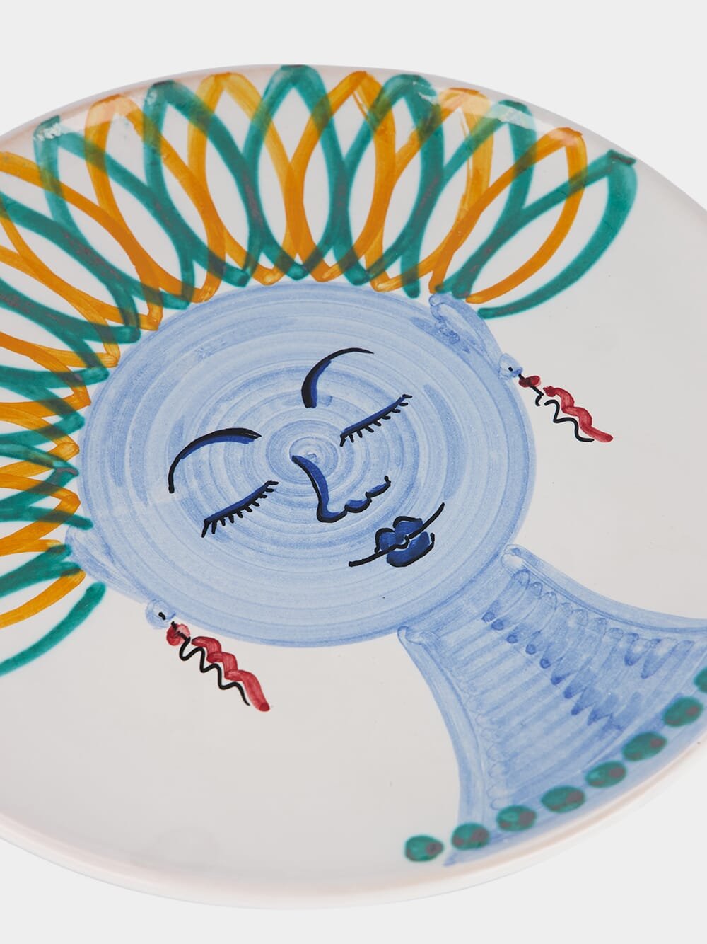 Les OttomansHand-Painted Face Dinner Plate at Fashion Clinic