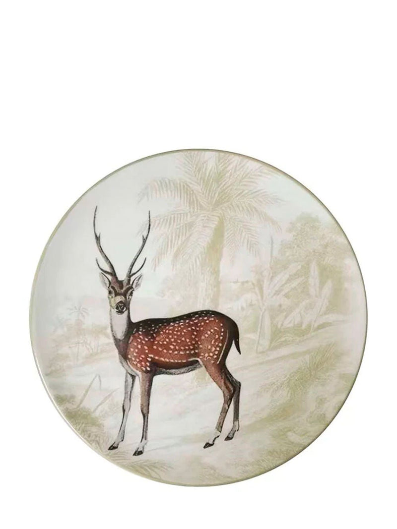 Les OttomansLa Menagerie Ottomane Deer dinner plate at Fashion Clinic