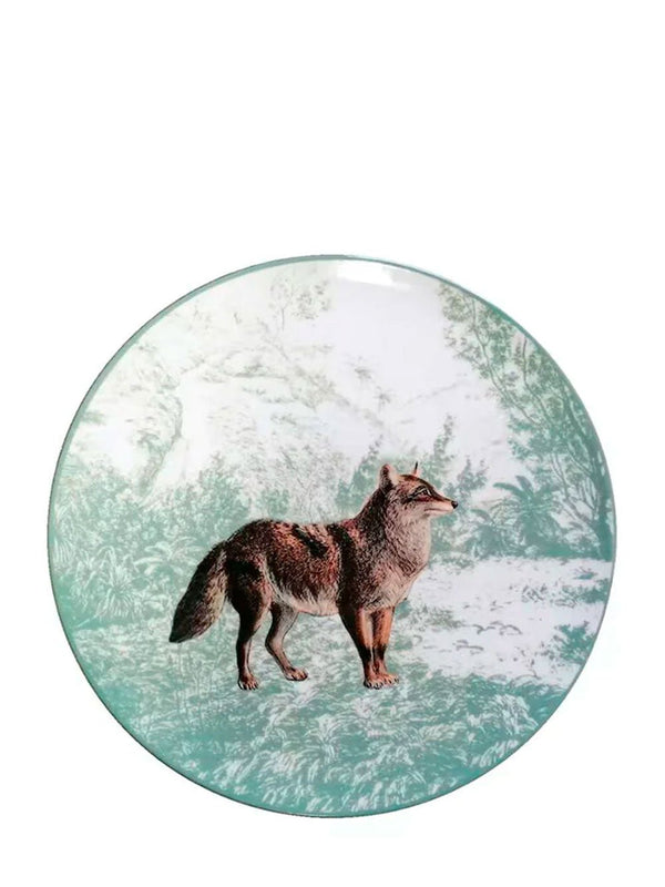 Les OttomansLa Menagerie Ottomane Wolf dinner plate at Fashion Clinic