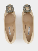 Manolo BlahnikHangisi 70mm Champagne Jewel Buckle Pumps at Fashion Clinic