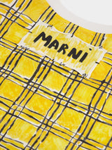 MarniCotton T-Shirt With Irregular Checked Print at Fashion Clinic