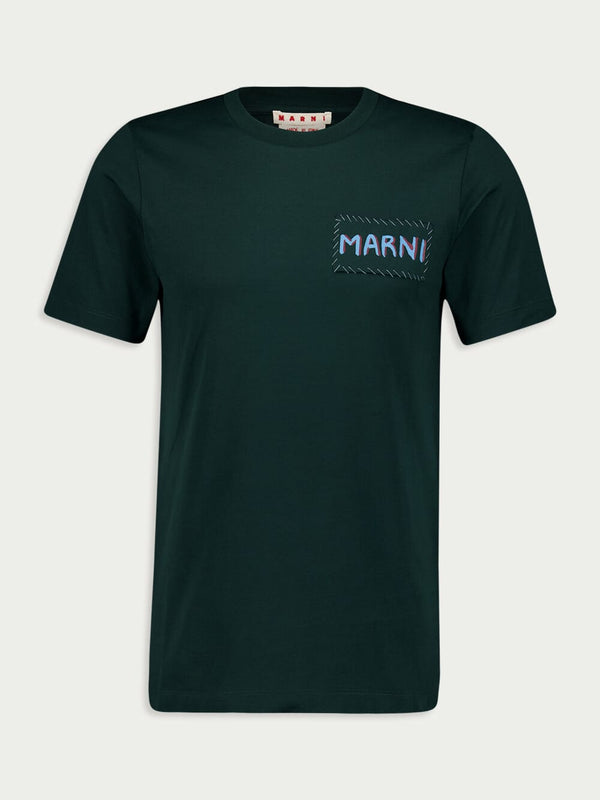MarniLogo-Patch Cotton T-Shirt at Fashion Clinic