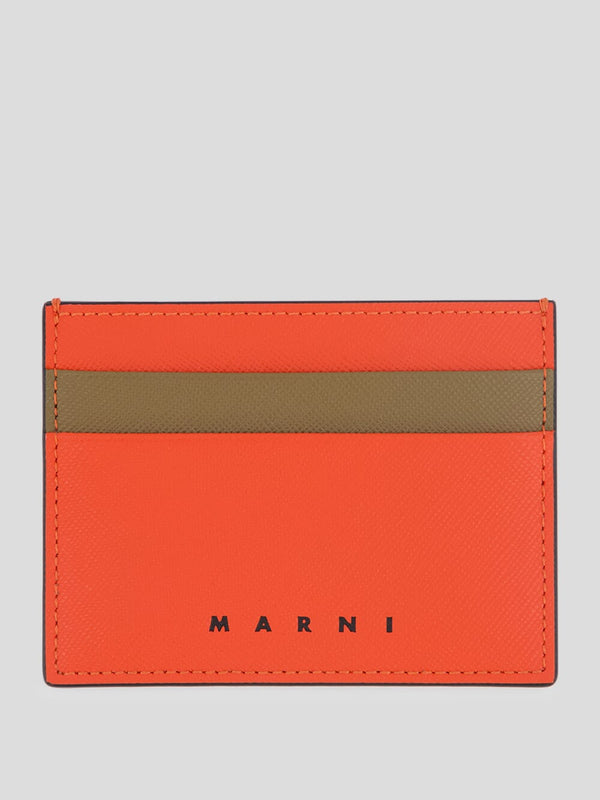 MarniSaffiano Leather Card Holder at Fashion Clinic